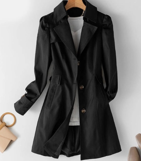Whitney | Přizpůsobený trench kabát s knoflíky vpředu