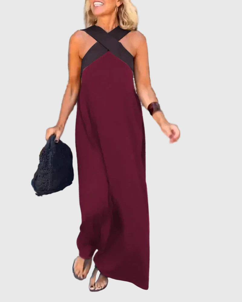 Elena | Elegantní Maxi Šaty s Plynulým Střihem