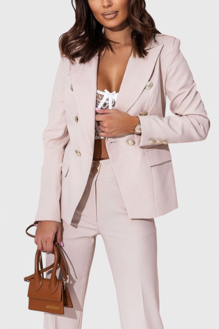 Rosalind Přiléhavý Blazer s Úzkými Kalhotami