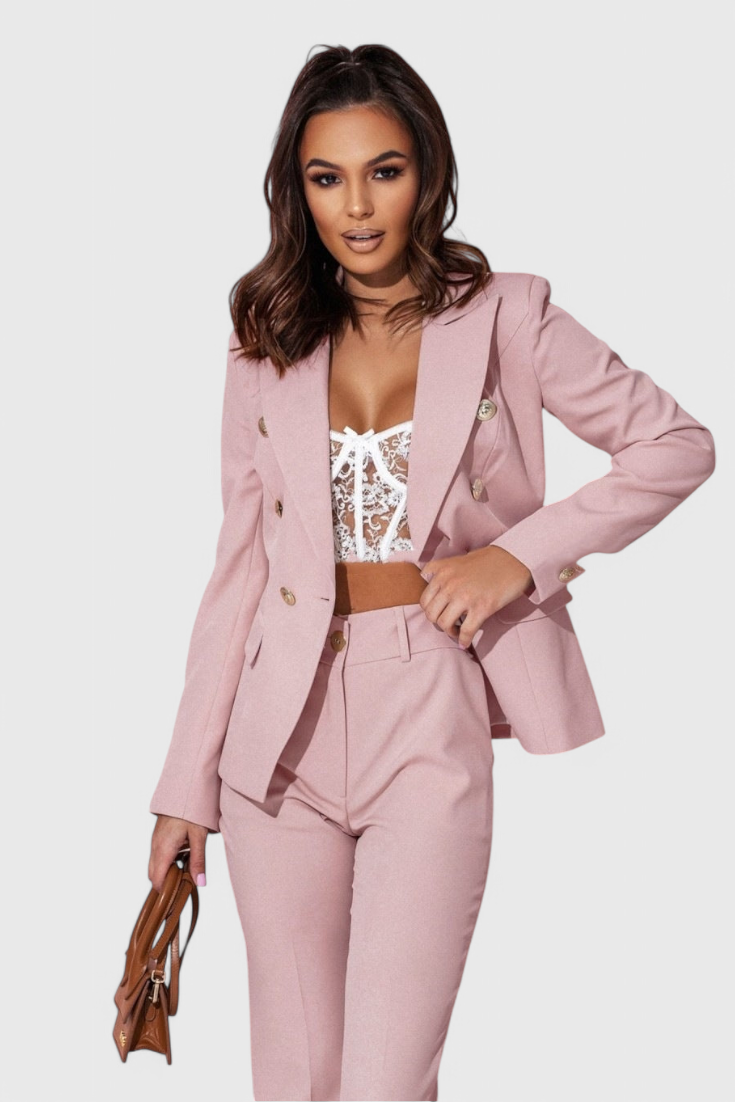 Rosalind Přiléhavý Blazer s Úzkými Kalhotami