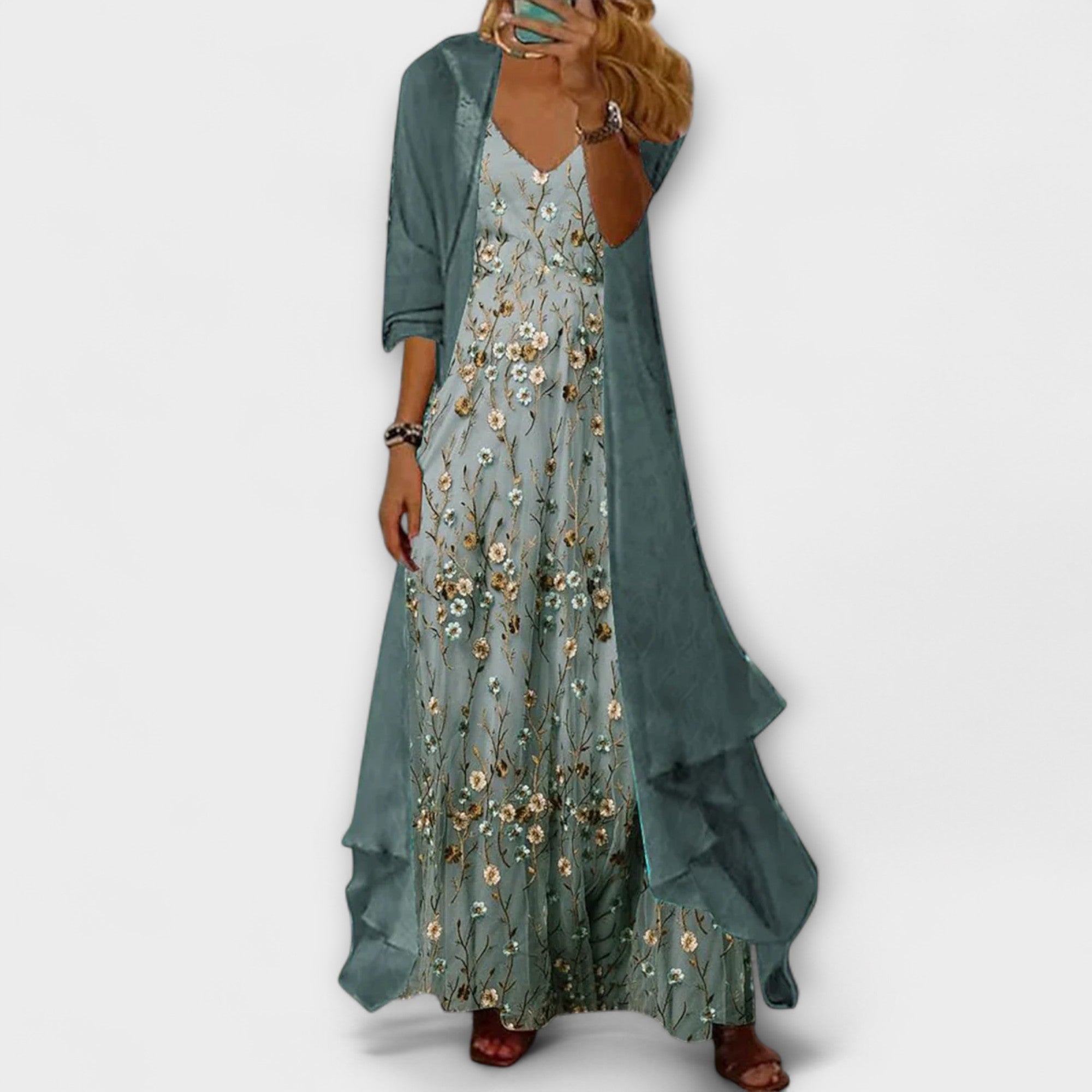 Bryleigh | Elegantní Maxi Šaty Dvoudílná Sada