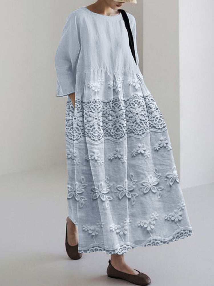 Zara | Delikátní krajková midi šaty