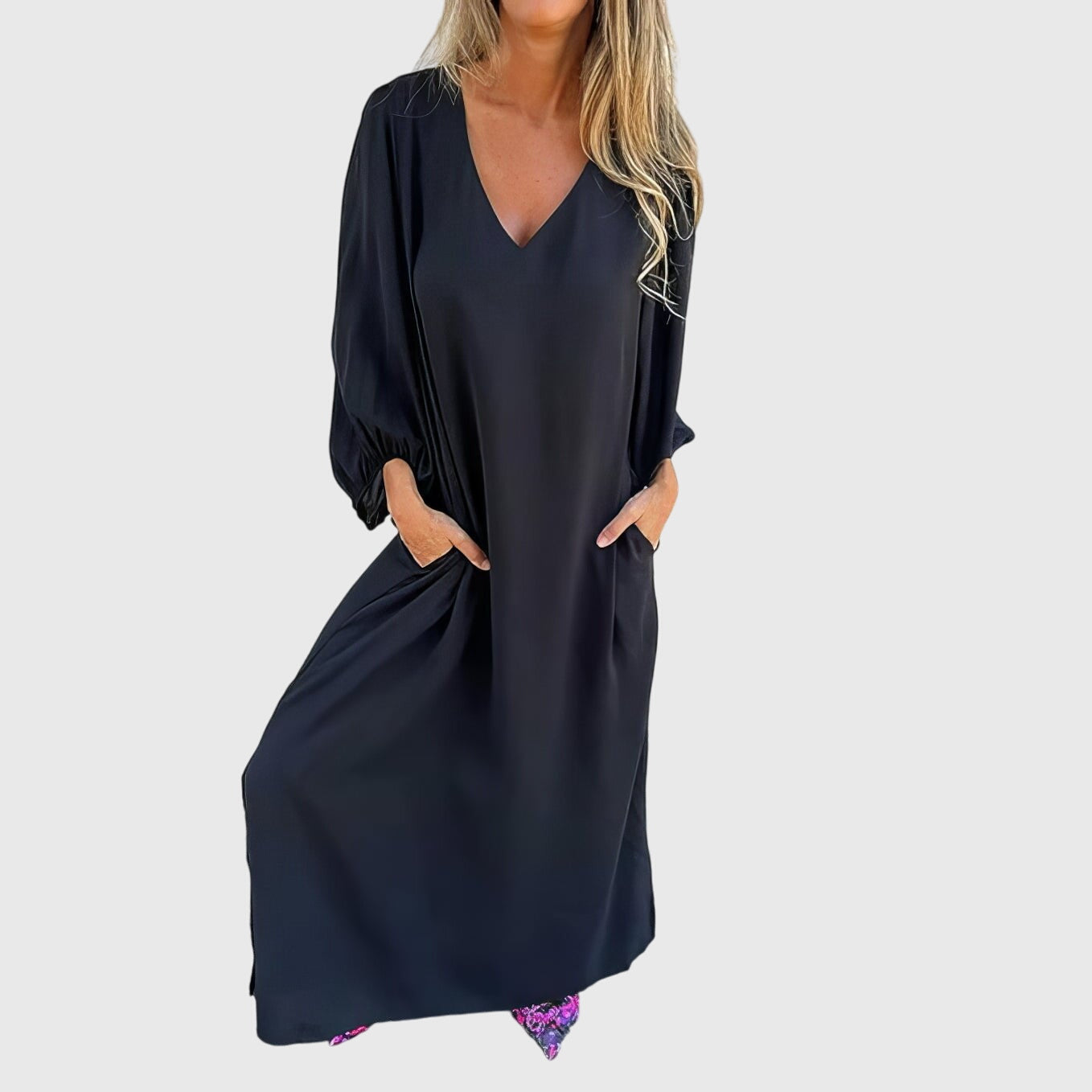 Carol™ - Dlouhé Boho Šaty s Kapsami