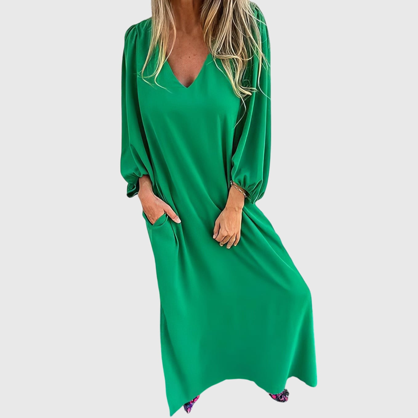Carol™ - Dlouhé Boho Šaty s Kapsami
