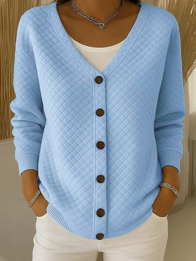 Laverne™ | Prošívaný cardigan s knoflíkovým zapínáním