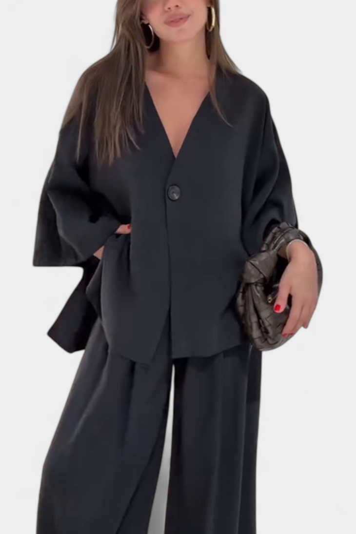 Eli V-Neck Top s Kalhotami rovného střihu