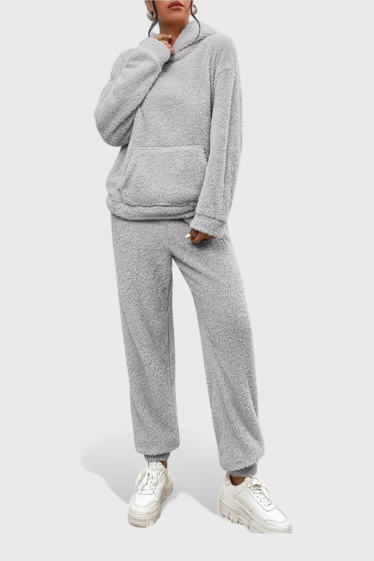 Pohodlný Billie dvoudílný set z luxusní teddy látky