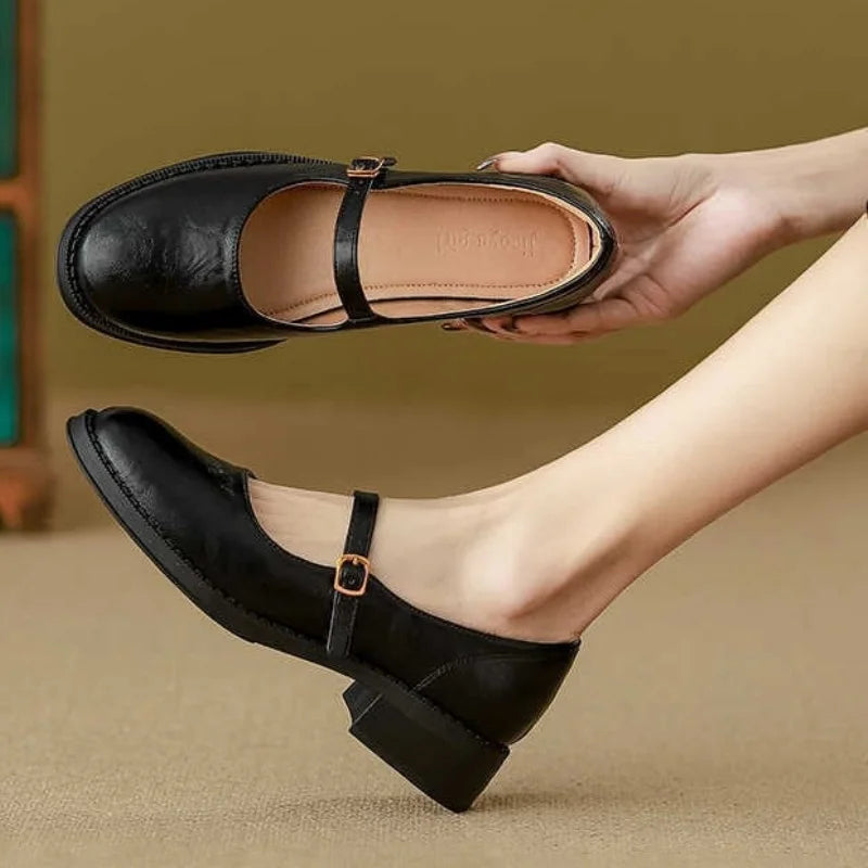 Savannah | Klasické kožené Mary Janes