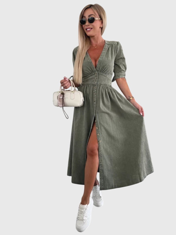 Sophia™ | Elegantní Džínové Šaty