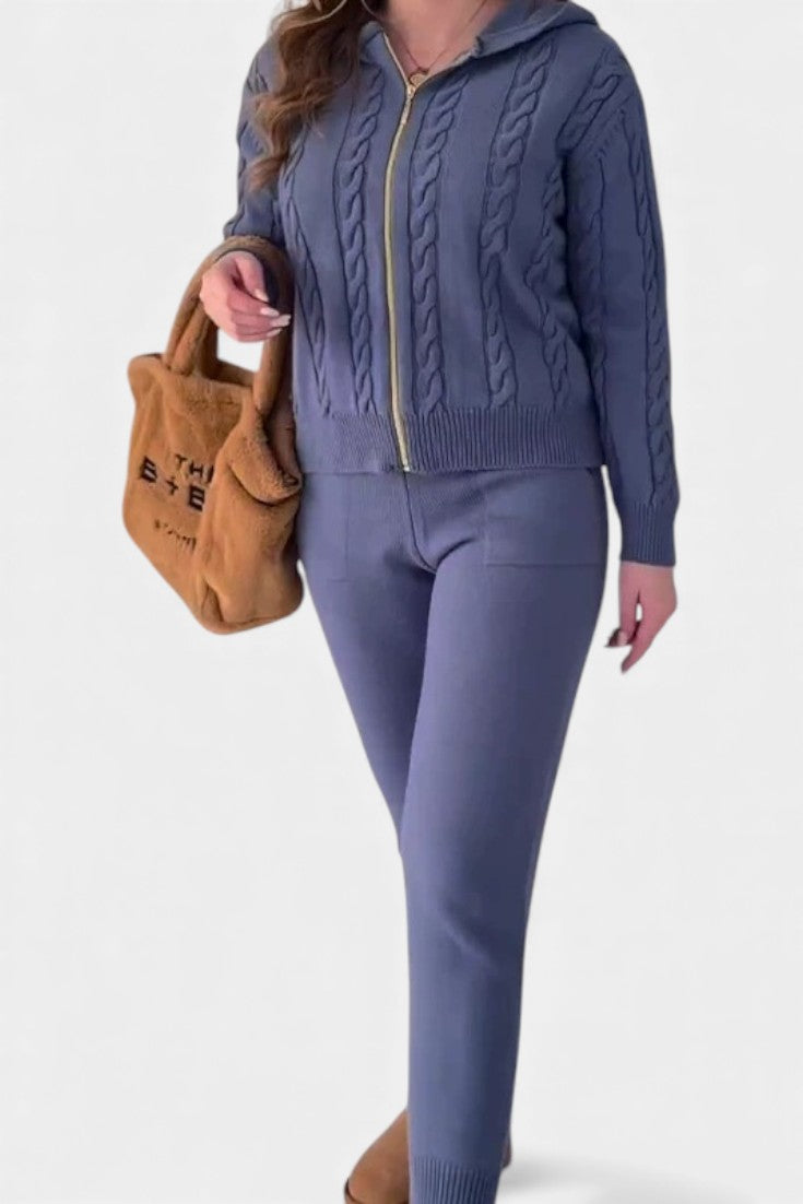 Sada Perdita Cardigan a Twisted Jacquard Svetr - Casual Styl