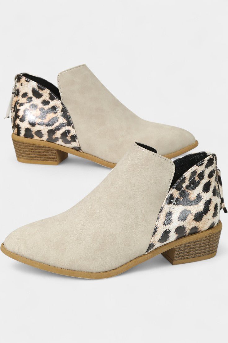 Stylové ortopedické boty Janicee s leopardím potiskem