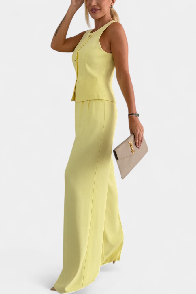 Paloma bezrukávový set s elegantními volnými kalhotami