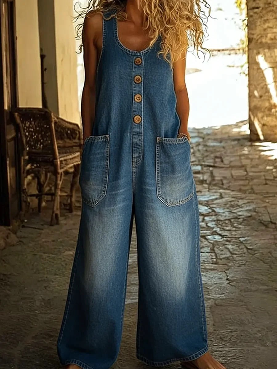 Chloe | Džínový overal s vintage praním