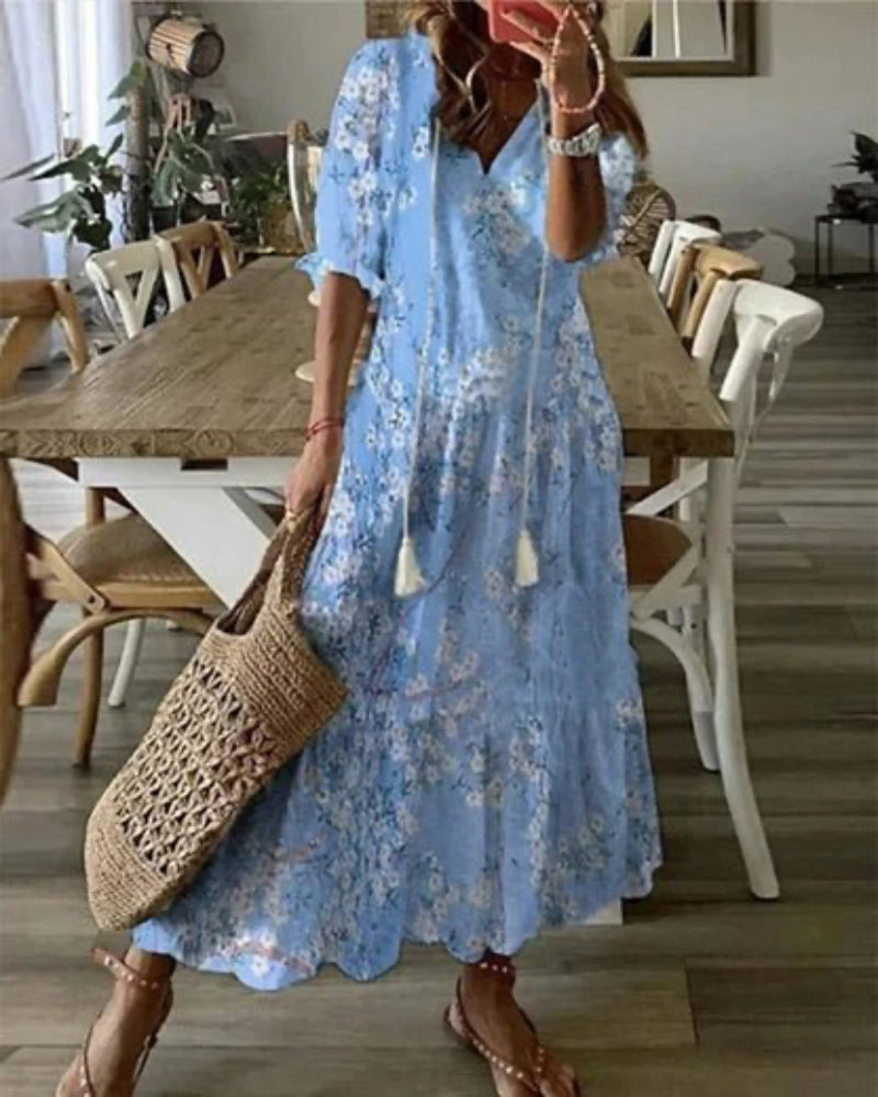 Luna | Lichotivé bohémské A-line maxi šaty
